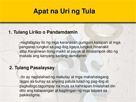Mga Uri ng Tula .